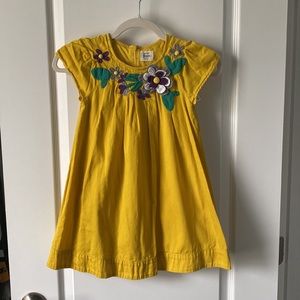 Mini boden girls yellow flower dress  🌸